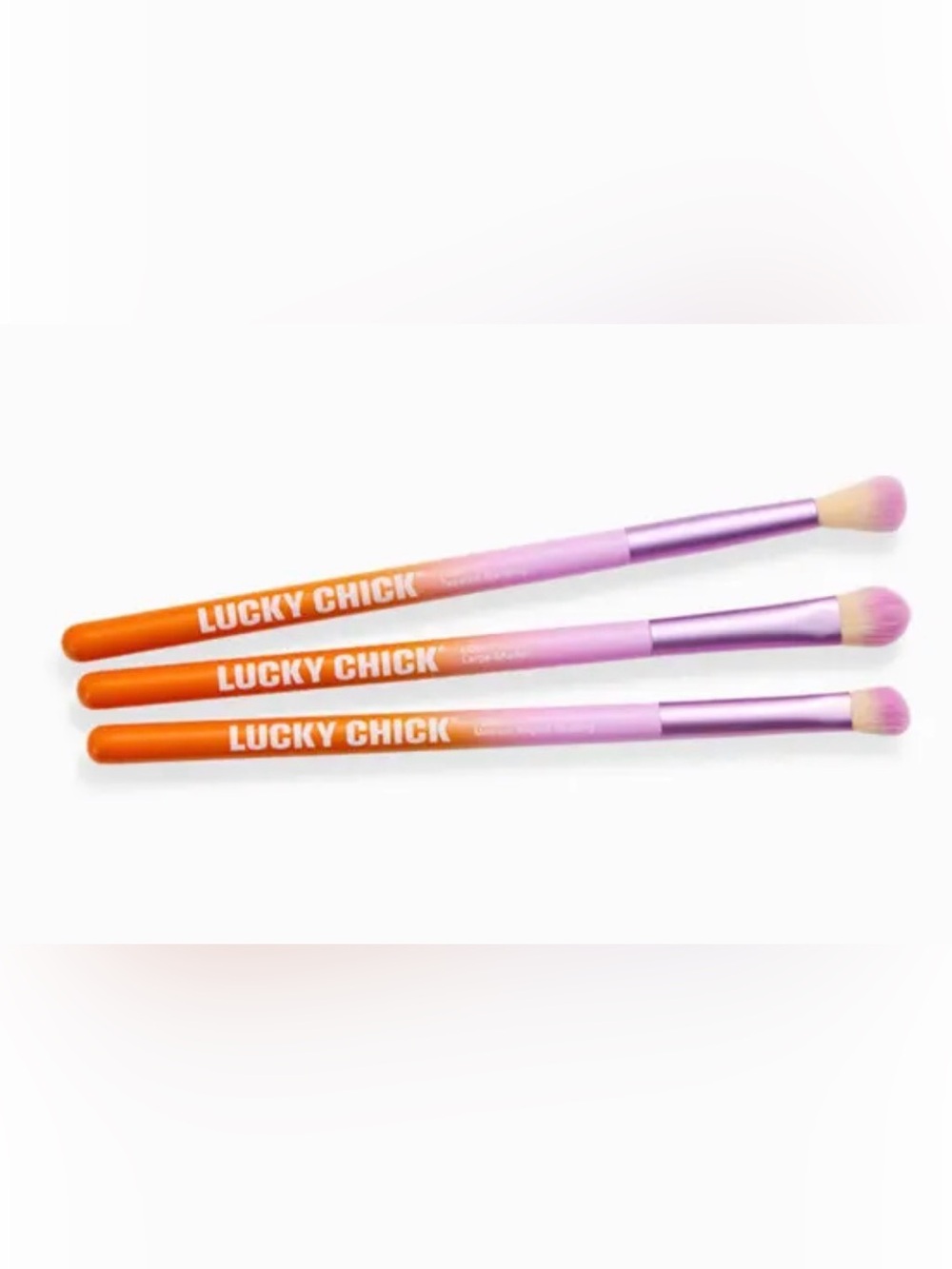Lucky Chick Purple & Orange Eyeshadow Brush Set - 3 Pieces